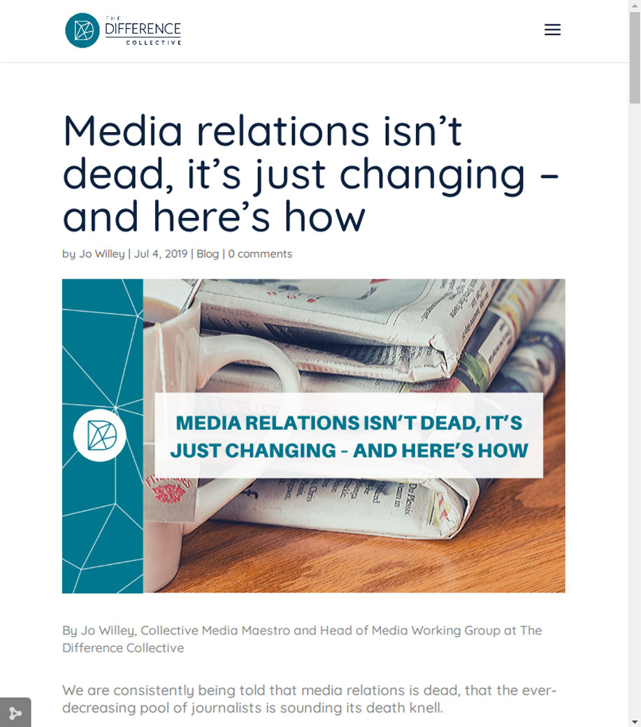 Media relations isn’t dead, it’s just changing – and here’s how