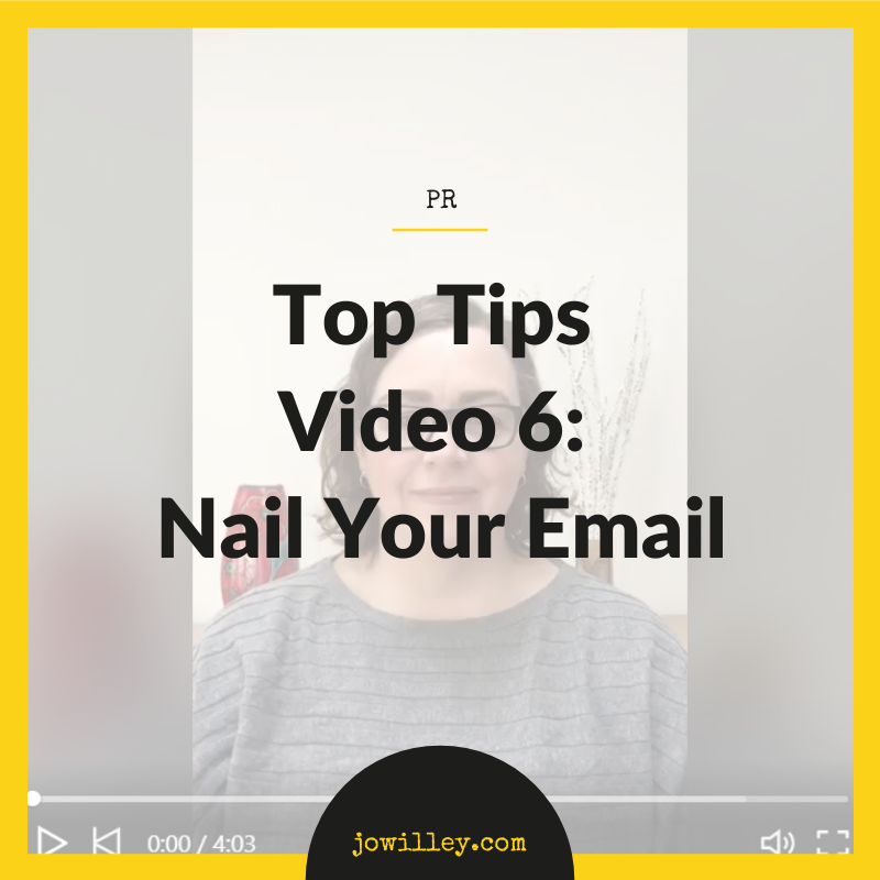 In this Top TIps video I'll share my insider insights to help nail your email pitch and get your story read by journalists every time.